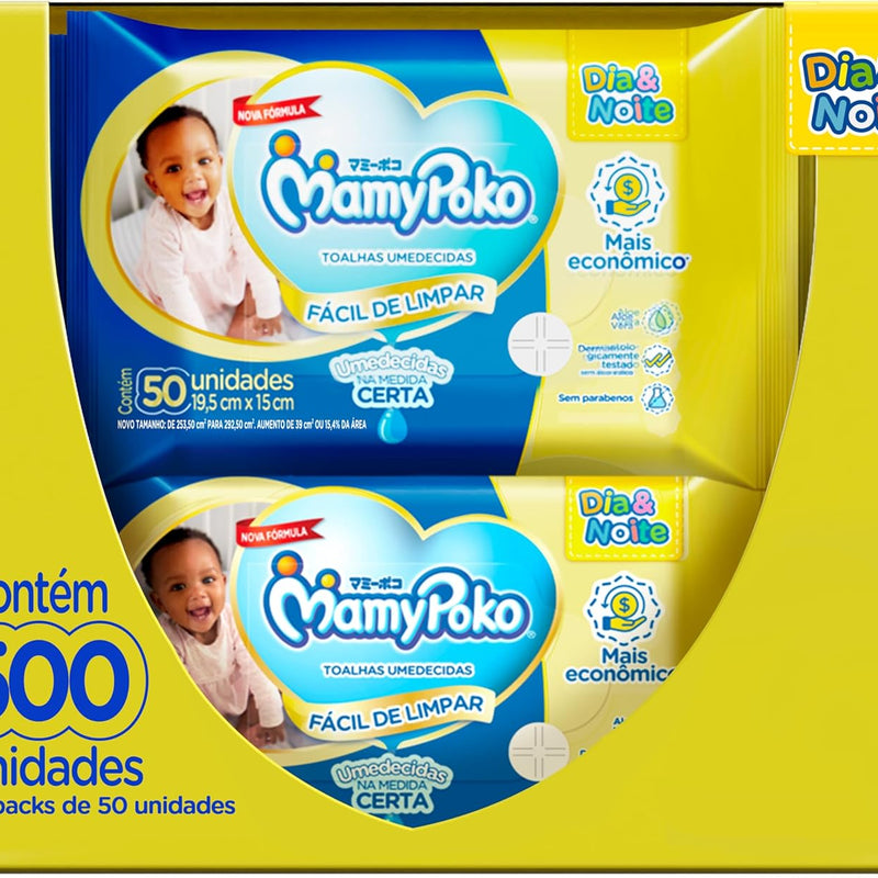 MamyPoko Lenços Umedecidos Dia&Noite 500 Unidades