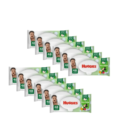 Caixa Lenços Umedecidos Huggies Max Clean Verde 576 Unidades