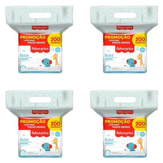 Lenço Umed Fisher-price Pack Rn 800 Folhas