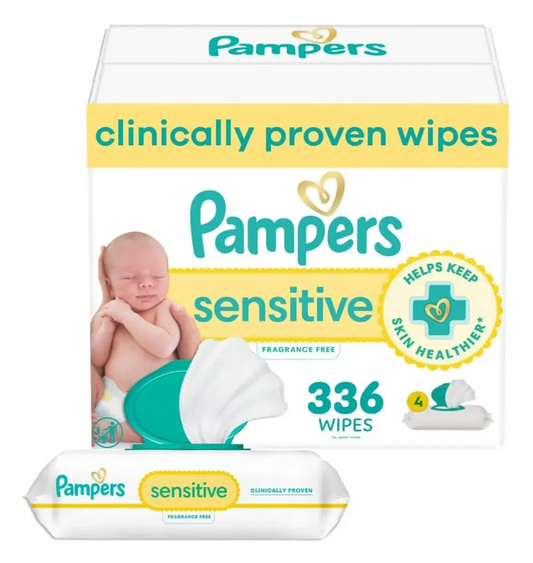Lenaos Umedecidos Pampers Sensitive 336 Unidades Hipoalergan